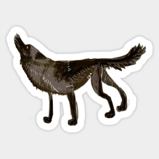 Totem Yukon Black Wolf Sticker